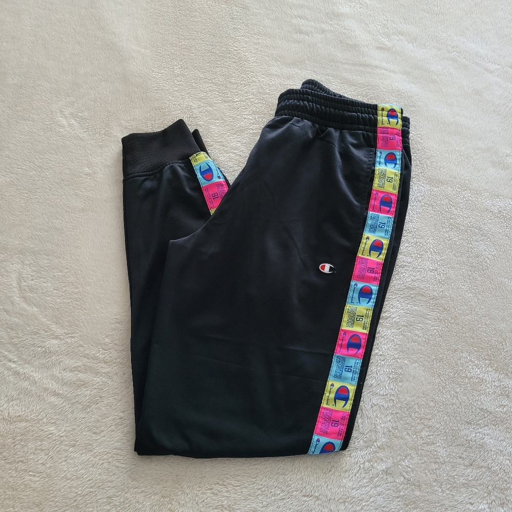 Champion Life Tricot Track Pant, Men's Size Medium, EUC - Black